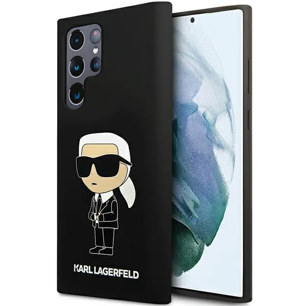 Kryt Karl Lagerfeld KLHCS24LSNIKBCK Samsung Galaxy S24 Ultra hardcase Silicone Ikonik black