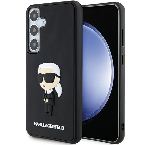 Kryt Karl Lagerfeld KLHCS24S3DRKINK Samsung Galaxy S24 hardcase 3D Rubber Ikonik black