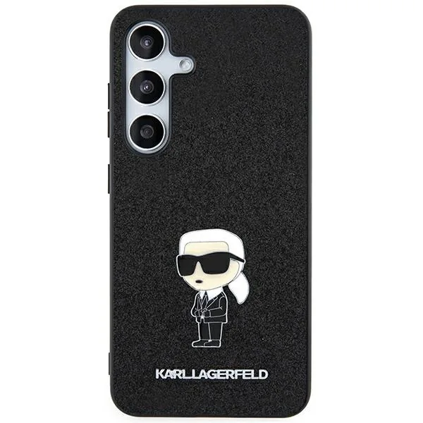 Kryt Karl Lagerfeld KLHCSA55GKNPSK Samsung Galaxy A55 hardcase Fixed Glitter Ikonik Logo Metal Pin black
