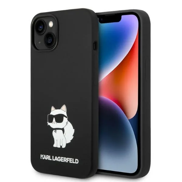 Kryt Karl Lagerfeld KLHMP14MSNCHBCKApple iPhone 14 Plus / 15 Plus hardcase black Silicone Choupette MagSafe