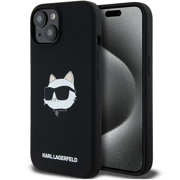Kryt Karl Lagerfeld KLHMP15MSCHPPLK Apple iPhone 15 Plus / 14 Plus hardcase Silicone Choupette Head MagSafe black