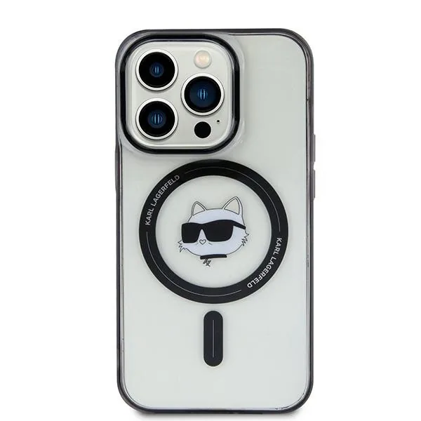 Kryt Karl Lagerfeld KLHMP15SHCHNOTK Apple iPhone 15 hardcase IML Choupette`s Head MagSafe transparent