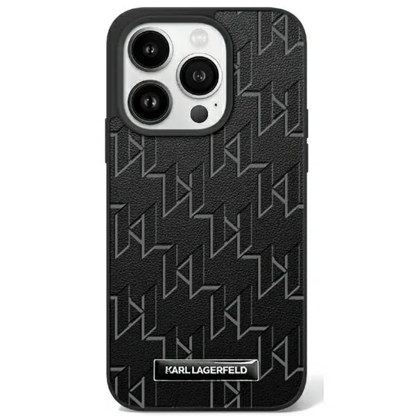 Kryt Karl Lagerfeld KLHMP16SPKHPORPK Apple iPhone 16 hardcase Hot Stamp MagSafe black