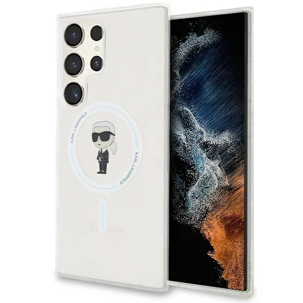 Kryt Karl Lagerfeld KLHMS24LHFCKNOT Samsung Galaxy S24 Ultra hardcase IML Ikonik MagSafe transparent