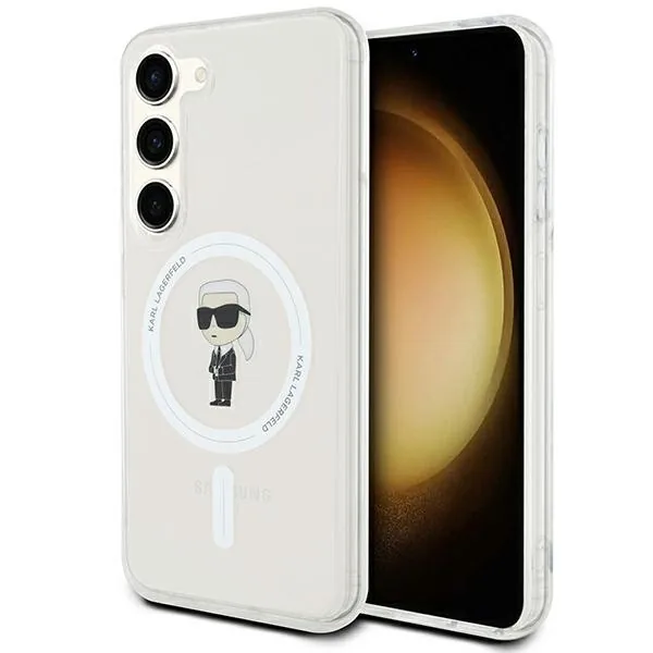 Kryt Karl Lagerfeld KLHMS24SHFCKNOT Samsung Galaxy S24 hardcase IML Ikonik MagSafe transparent