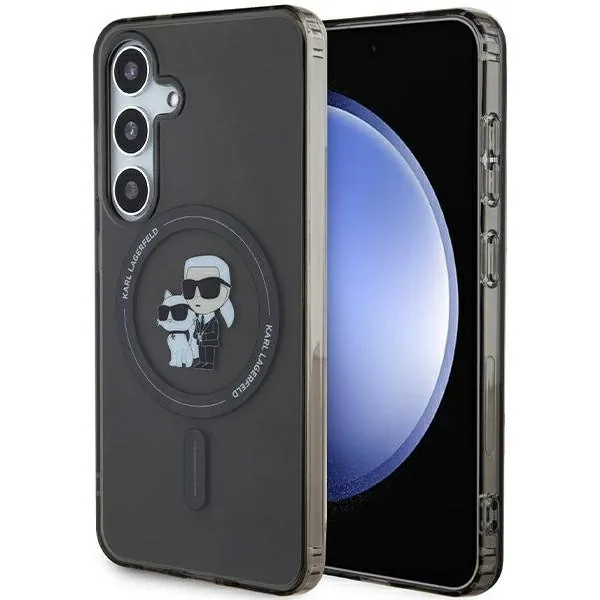 Kryt Karl Lagerfeld KLHMS24SHGKCNOK Samsung Galaxy S24 hardcase IML Karl&Choupette MagSafe black