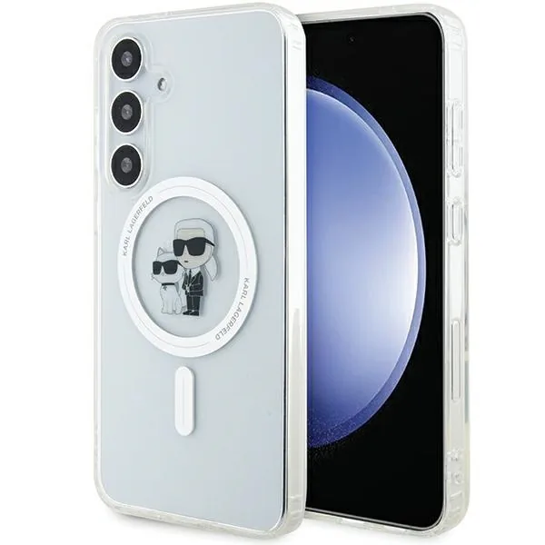 Kryt Karl Lagerfeld KLHMS24SHGKCNOT Samsung Galaxy S24 hardcase IML Karl&Choupette MagSafe transparent