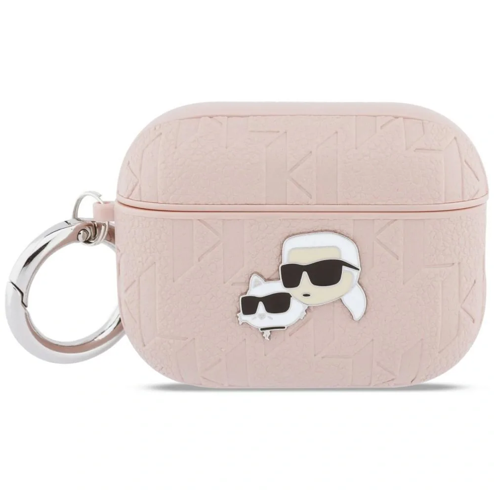 Kryt Karl Lagerfeld Monogram Karl & Choupette Head Apple AirPods Pro 3 pink