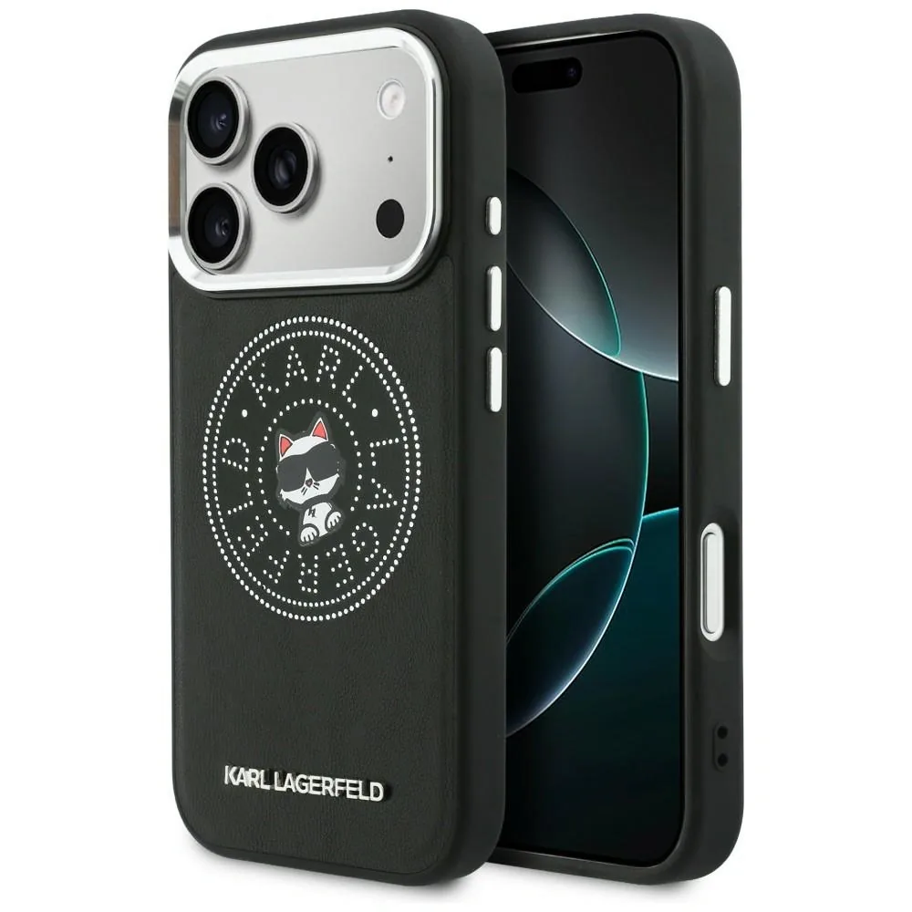 Kryt Karl Lagerfeld Point & Choupette Sketch MagSafe Apple iPhone 17 Pro Max black