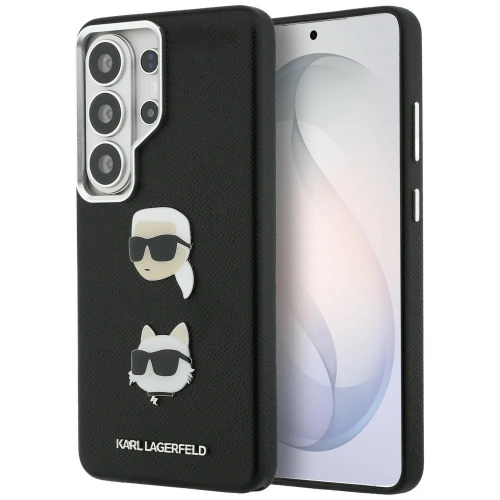 Kryt Karl Lagerfeld Saffiano Double Heads Metal Samsung Galaxy S26 Ultra black