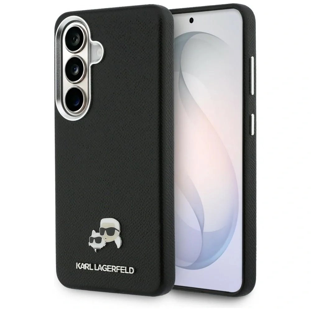 Kryt Karl Lagerfeld Saffiano KC Metal Logo MagSafe Samsung Galaxy S26 black
