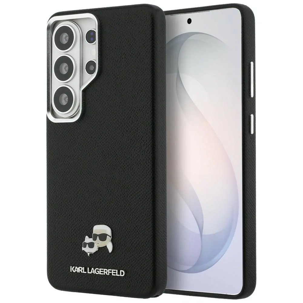 Kryt Karl Lagerfeld Saffiano KC Metal Logo MagSafe Samsung Galaxy S26 Ultra black