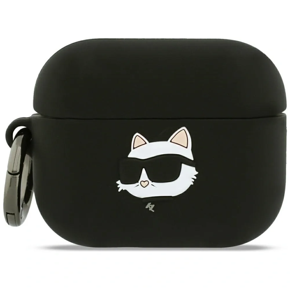 Kryt Karl Lagerfeld Silicone Choupette Head 3D Apple AirPods Pro 3 black