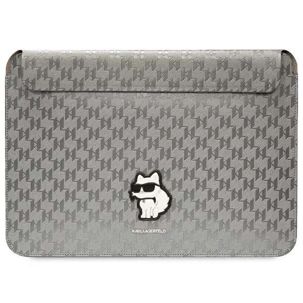 Kryt Karl Lagerfeld Sleeve KLCS14SAKHPCG 14 inch silver Saffiano Monogram Choupette