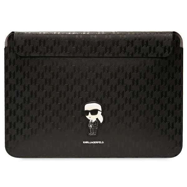 Kryt Karl Lagerfeld Sleeve KLCS14SAKHPKK 14 inch black Saffiano Monogram Ikonik