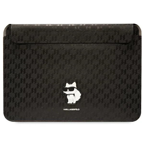 Kryt Karl Lagerfeld Sleeve KLCS16SAKHPCK 16 inch black Saffiano Monogram Choupette