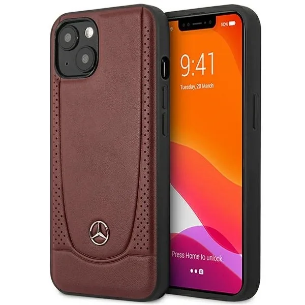 Kryt Mercedes MEHCP14MARMRE Apple iPhone 14 Plus / 15 Plus hardcase Leather Urban Bengale red