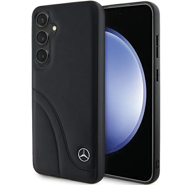 Kryt Mercedes MEHCS24M23RBCSK Samsung Galaxy S24+ Plus hardcase Leather Curved Stitches black