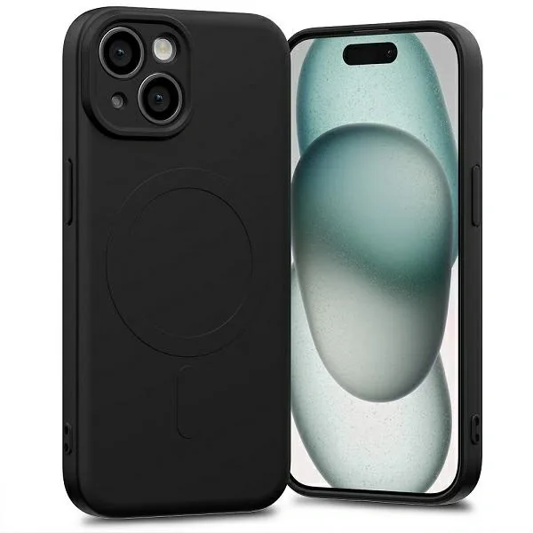 Kryt Mercury MagSafe Semi-Silicone Case Apple iPhone 15 black