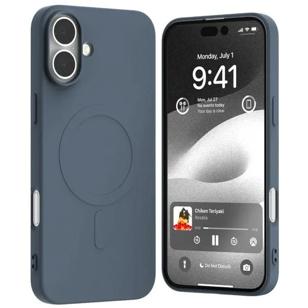 Kryt Mercury MagSafe Semi-Silicone Case Apple iPhone 16 Plus navy blue