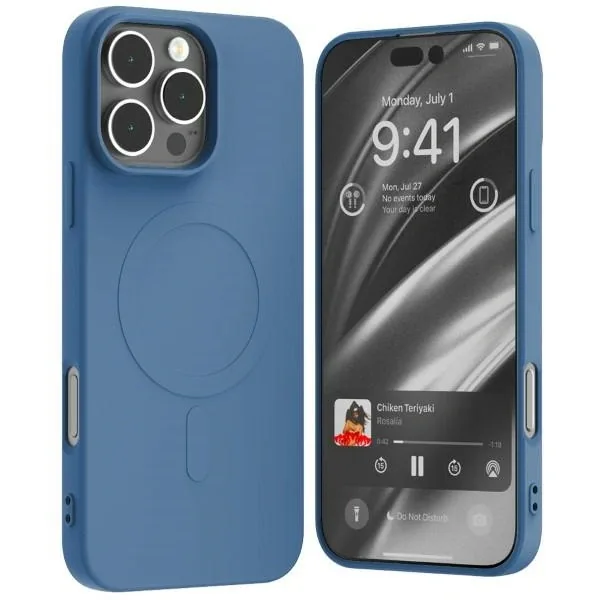 Kryt Mercury MagSafe Semi-Silicone Case Apple iPhone 16 Pro Max blue