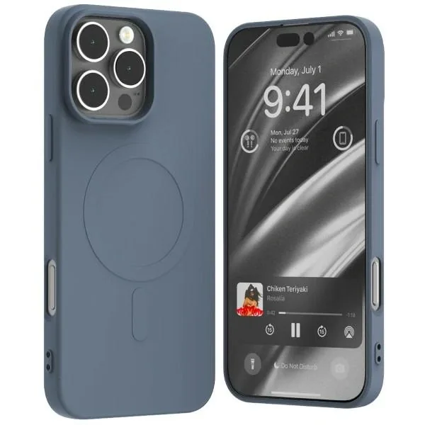 Kryt Mercury MagSafe Semi-Silicone Case Apple iPhone 16 Pro Max navy blue