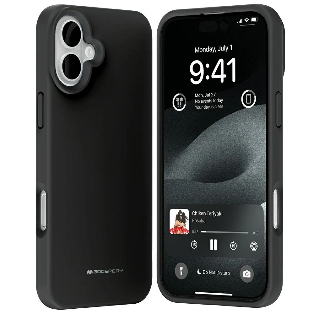 Kryt Mercury Pure MagSafe Silicone Apple iPhone 16 Plus black