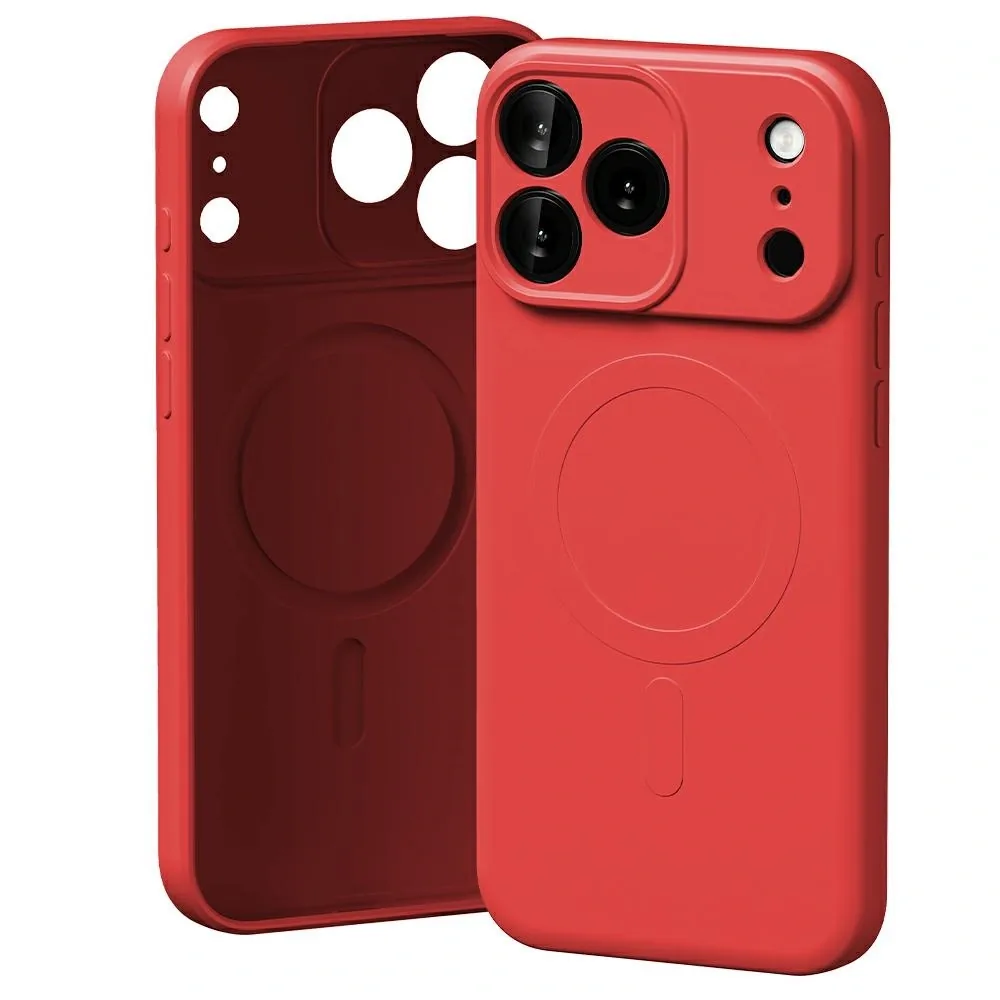 Kryt Mercury Semi-Silicone MagSafe Apple iPhone 17 Pro Max red