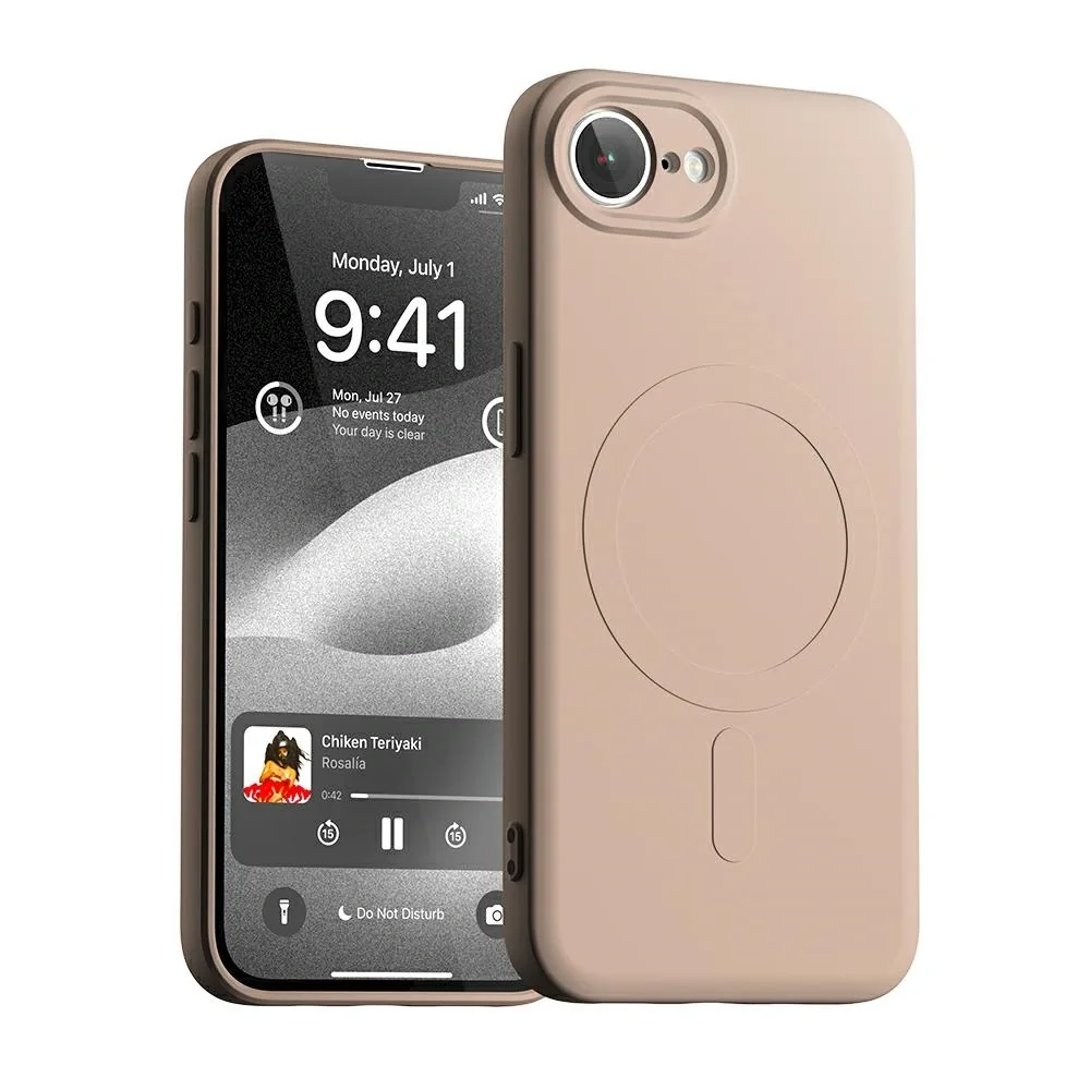 Kryt Mercury Semi-Silicone MagSafe Case Apple iPhone 17e / 16e pink sandy