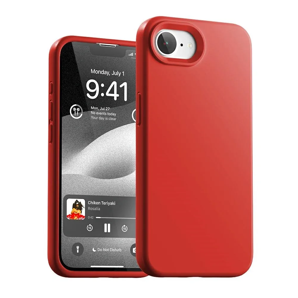 Kryt Mercury Silicone Case Apple iPhone 17e / 16e red