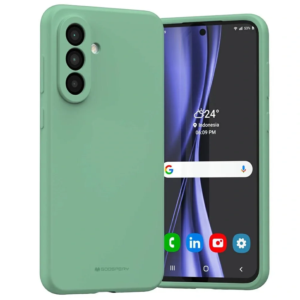Kryt Mercury Silicone Case Samsung Galaxy A36 green