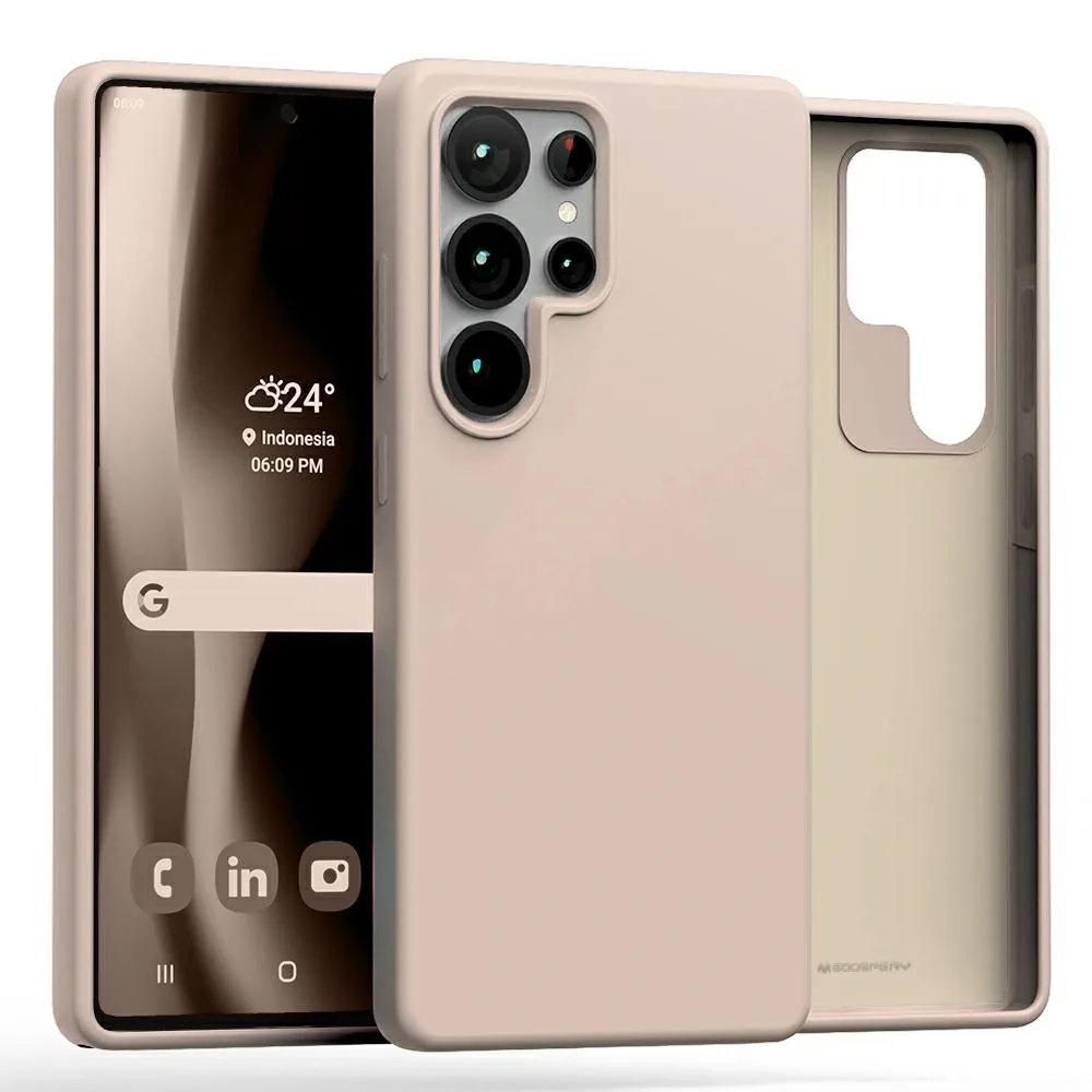 Kryt Mercury Silicone Case Samsung Galaxy S25 Ultra pink sandy