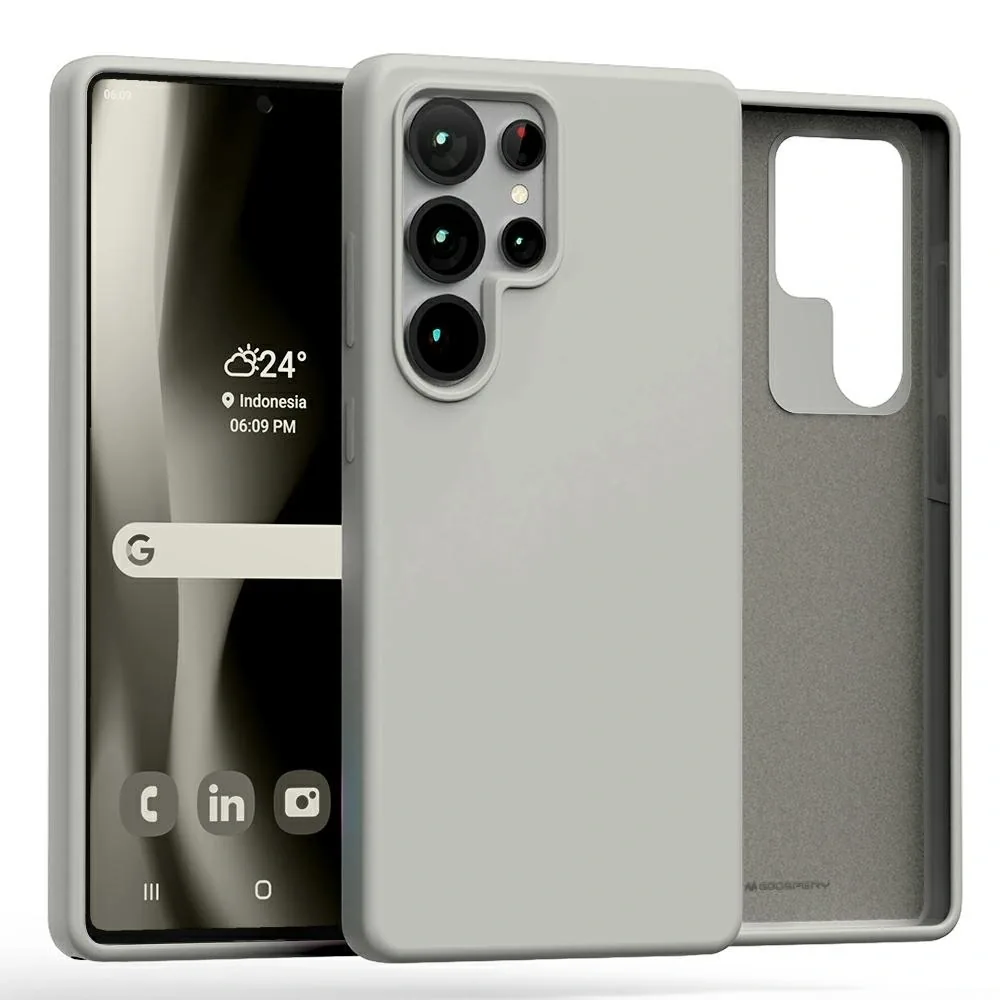 Kryt Mercury Silicone Case Samsung Galaxy S25 Ultra stone