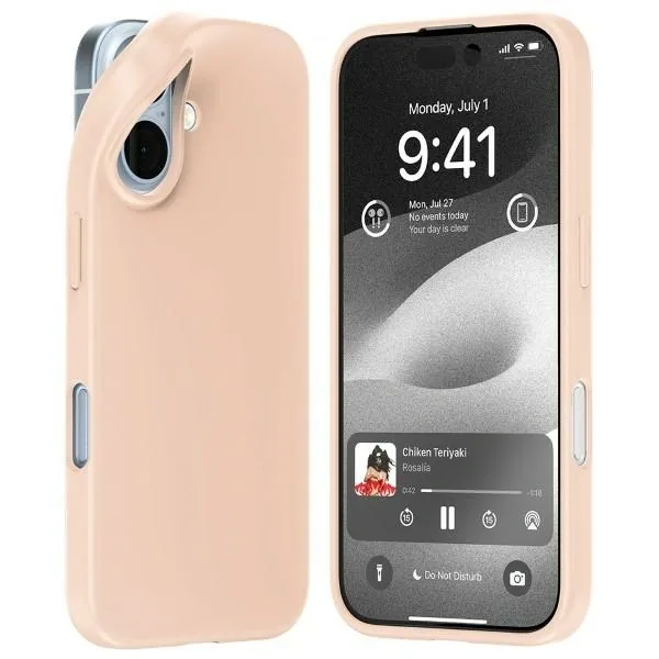 Kryt Mercury Soft Case Apple iPhone 16 pink sandy