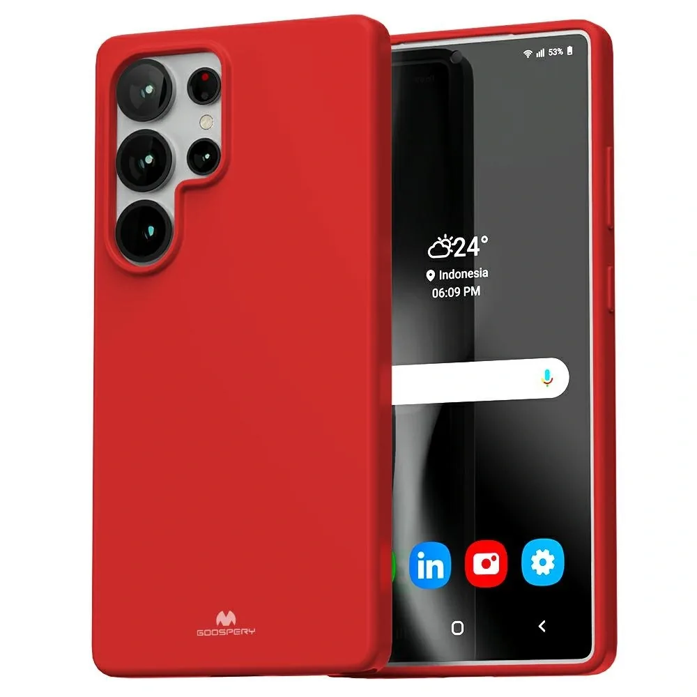 Kryt Mercury Soft Case Samsung Galaxy S25 Ultra red