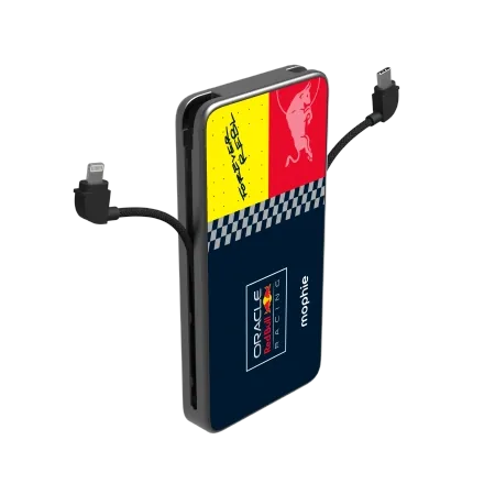 Mophie Powerstation Plus 10K Red Bull Racing 10000mAh Power Bank with built-in USB-C and Lightning cable