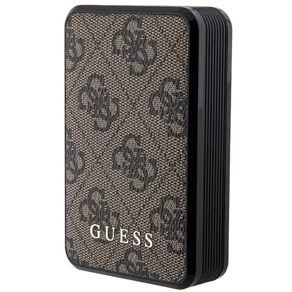 Powerbank Guess GUPB10DP4GEGW 10000mAh 18W 4G Leather Metal Logo brown