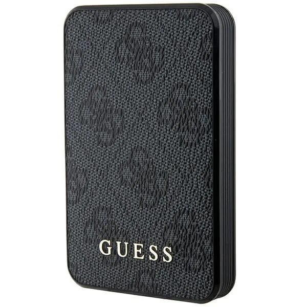 Powerbank Guess GUPB5LP4GEGK 5000mAh 15W 4G Leather Metal Logo black