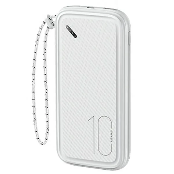 Powerbank USAMS PB56 10000mAh 2xUSB/USB-C/microUSB Fast Charge white (US-CD150)
