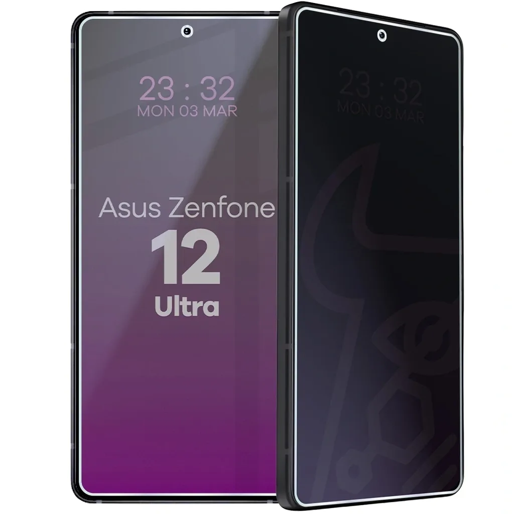 Kryt Prywatyzujące szkło hybrydowe Bizon Glass Mule Shadow do Asus Zenfone 12 Ultra, matowe