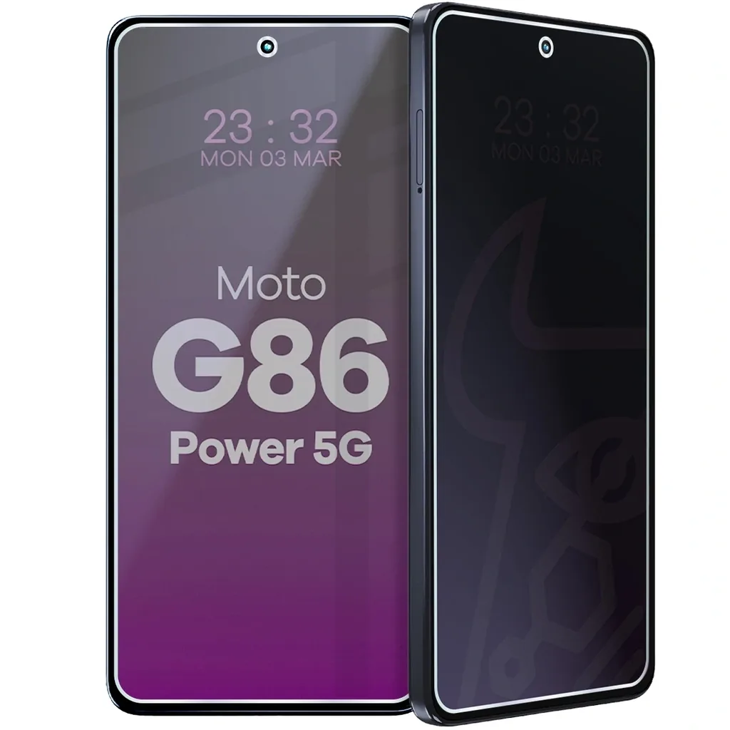 Kryt Prywatyzujące szkło hybrydowe Bizon Glass Mule Shadow do Motorola Moto G86 Power 5G, matowe