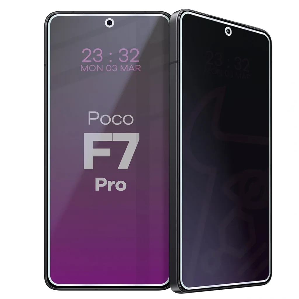 Kryt Prywatyzujące szkło hybrydowe Bizon Glass Mule Shadow do Xiaomi POCO F7 Pro, matowe