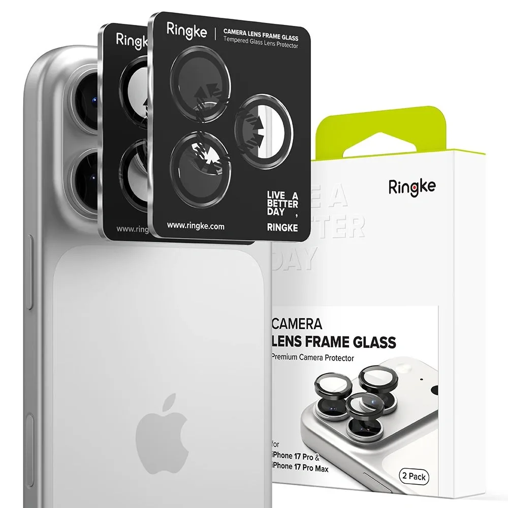 Kryt Ringke Camera Frame Protector Apple iPhone 17 Pro / 17 Pro Max Black [2 PACK]