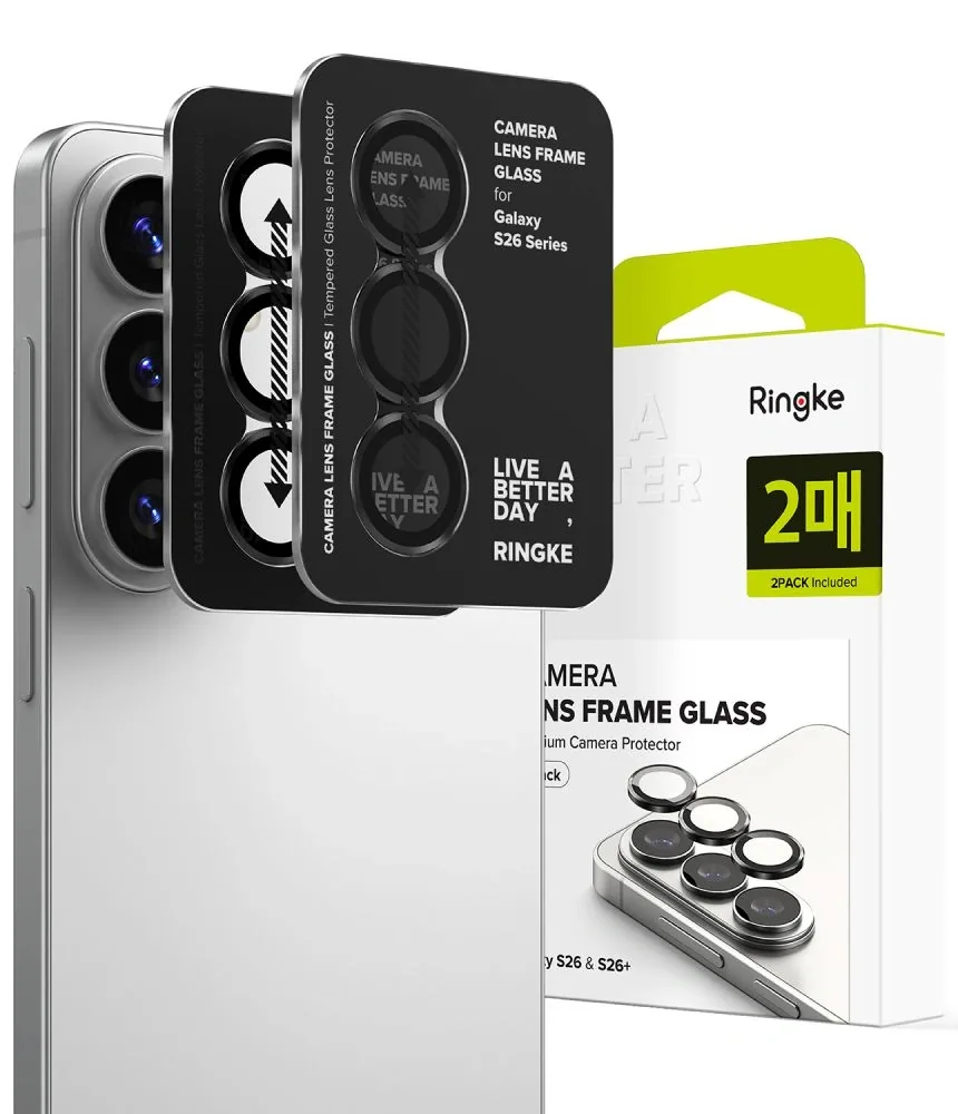 Kryt Ringke Camera Frame Protector Samsung Galaxy S26 / S26+ Plus Black [2 PACK]
