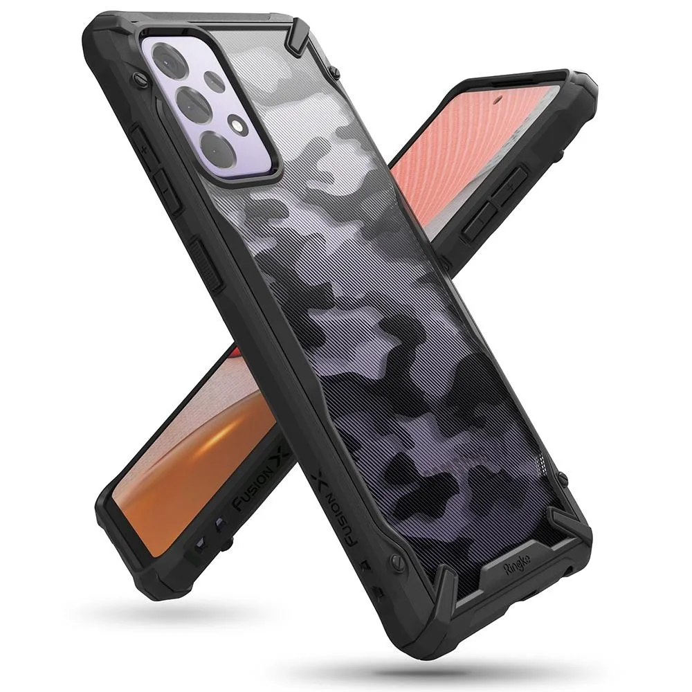Kryt Ringke Fusion-X Design Samsung Galaxy A72 5G Camo Black
