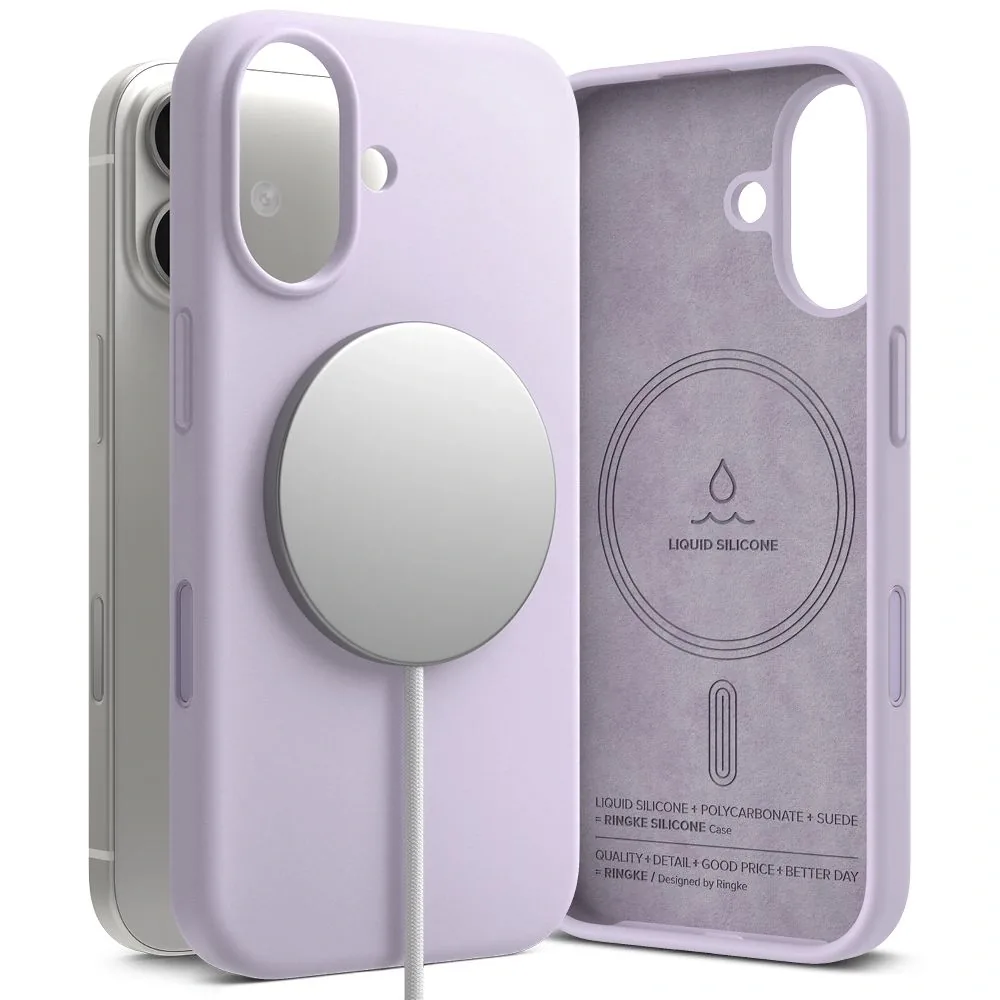Kryt Ringke Silicone Magnetic MagSafe Apple iPhone 17 Light Purple