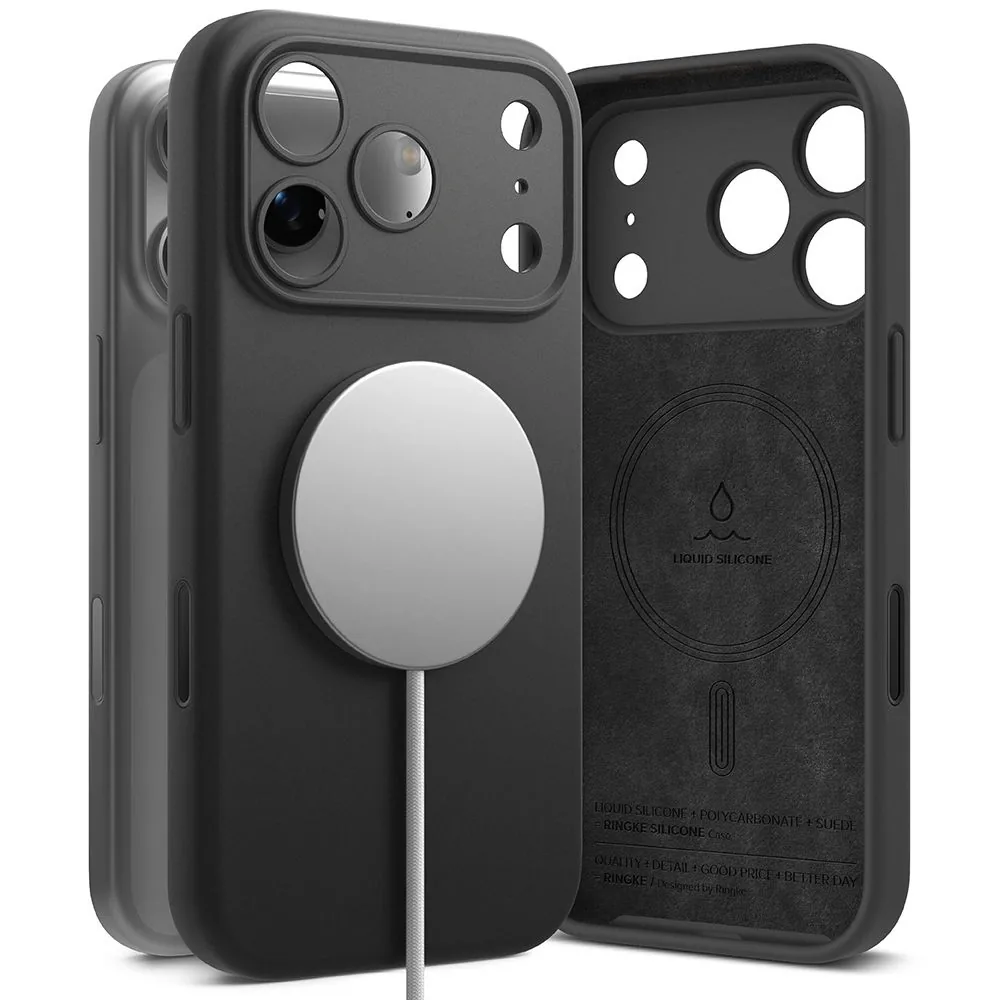 Kryt Ringke Silicone Magnetic MagSafe Apple iPhone 17 Pro Black