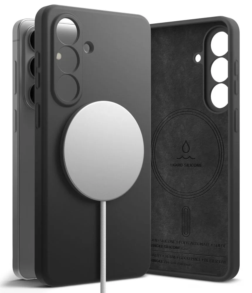 Kryt Ringke Silicone Magnetic MagSafe Samsung Galaxy S26 Black