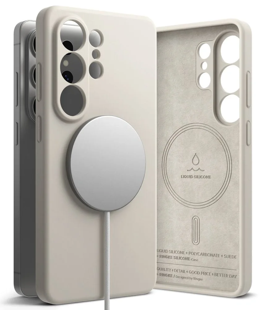 Kryt Ringke Silicone Magnetic MagSafe Samsung Galaxy S26 Ultra Stone