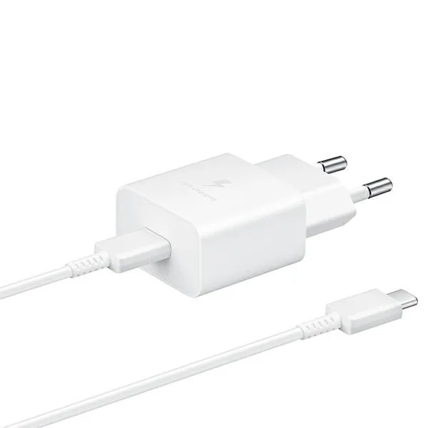 Síťová nabíječka Samsung EP-T1510XW 15W Fast Charge + USB-C cable white